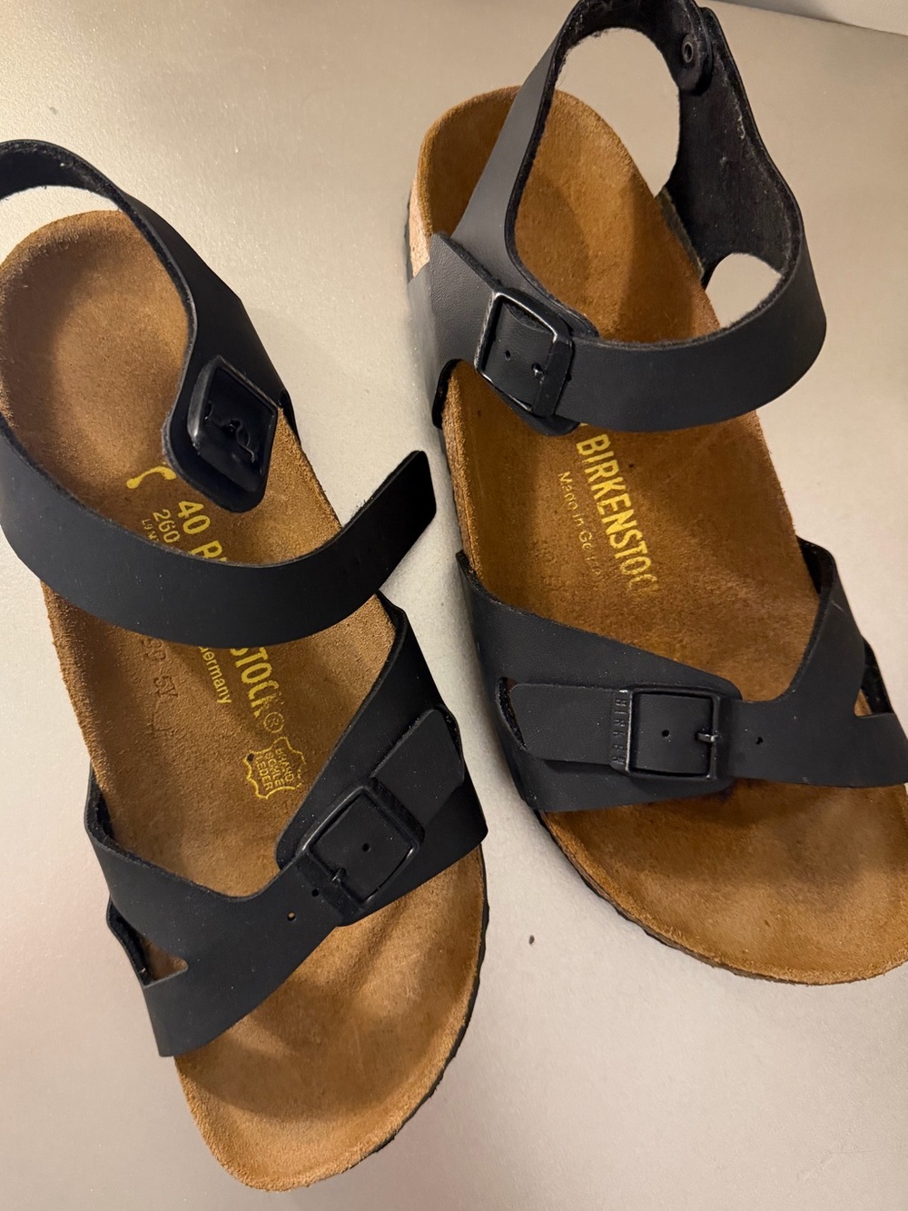 Birkenstock Black Double-Strap Backstrap Sandals